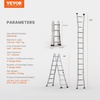 image:imageVEVOR 155 FT AFrame Telescoping Ladder  Portable Aluminum Ladder 330lb Load Capacity for Indoor Outdoor Roof amp RV Use155 FT