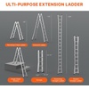 image:imageVEVOR 155 FT AFrame Telescoping Ladder  Portable Aluminum Ladder 330lb Load Capacity for Indoor Outdoor Roof amp RV Use19 FT