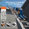 image:imageVEVOR 155 FT AFrame Telescoping Ladder  Portable Aluminum Ladder 330lb Load Capacity for Indoor Outdoor Roof amp RV Use95 FT