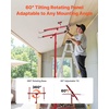 image:imageVEVOR 16ft Drywall Lift HeavyDuty 150 lbs Sheetrock Hoist with Adjustable Telescoping Arm Lockable Wheels Drywall Lifter Panel Jack Hoist Tools Ideal for Ceiling amp Wall Installation YellowRed