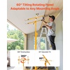 image:imageVEVOR 16ft Drywall Lift HeavyDuty 150 lbs Sheetrock Hoist with Adjustable Telescoping Arm Lockable Wheels Drywall Lifter Panel Jack Hoist Tools Ideal for Ceiling amp Wall Installation YellowYellow