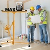 image:imageVEVOR 16ft Drywall Lift HeavyDuty 150 lbs Sheetrock Hoist with Adjustable Telescoping Arm Lockable Wheels Drywall Lifter Panel Jack Hoist Tools Ideal for Ceiling amp Wall Installation YellowYellow