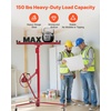 image:imageVEVOR 16ft Drywall Lift HeavyDuty 150 lbs Sheetrock Hoist with Adjustable Telescoping Arm Lockable Wheels Drywall Lifter Panel Jack Hoist Tools Ideal for Ceiling amp Wall Installation YellowRed