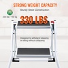 image:imageVEVOR 1Step 330lbs Capacity Folding Steel Step Ladder Adjustable Height NonSlip Sturdy Step Stool for Adults Toddlers Offices RVs Bathrooms Bedrooms2Step