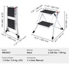 image:imageVEVOR 1Step 330lbs Capacity Folding Steel Step Ladder Adjustable Height NonSlip Sturdy Step Stool for Adults Toddlers Offices RVs Bathrooms Bedrooms2Step