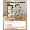 image:imageVEVOR 1Step 330lbs Capacity Folding Steel Step Ladder Adjustable Height NonSlip Sturdy Step Stool for Adults Toddlers Offices RVs Bathrooms Bedrooms3Step