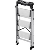 image:imageVEVOR 1Step 330lbs Capacity Folding Steel Step Ladder Adjustable Height NonSlip Sturdy Step Stool for Adults Toddlers Offices RVs Bathrooms Bedrooms3Step