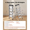 image:imageVEVOR 1Step 330lbs Capacity Folding Steel Step Ladder Adjustable Height NonSlip Sturdy Step Stool for Adults Toddlers Offices RVs Bathrooms Bedrooms4Step