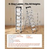 image:imageVEVOR 1Step 330lbs Capacity Folding Steel Step Ladder Adjustable Height NonSlip Sturdy Step Stool for Adults Toddlers Offices RVs Bathrooms Bedrooms6Step