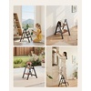 image:imageVEVOR 2 Step Ladder Folding Step Stool with Wide AntiSlip Pedal and Comfort Handgrip Lightweight 330 lbs Capacity Portable Aluminum Plant Support MultiUse for Adults Home Repairing CleaningBlack Frame Tubes  Wood Steps