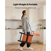 image:imageVEVOR 2 Step Ladder Folding Step Stool with Wide AntiSlip Pedal and Comfort Handgrip Lightweight 330 lbs Capacity Portable Aluminum Plant Support MultiUse for Adults Home Repairing CleaningBlack Frame Tubes  Wood Steps