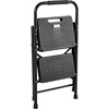 image:imageVEVOR 3 Step Ladder Folding Step Stool with Wide AntiSlip Pedal and Comfort Handgrip Lightweight 600 lbs Capacity Portable Steel Ladder MultiUse for Kitchen Home Household and Office Black183x205x303in465x520x770mmExpanded