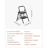image:imageVEVOR 3 Step Ladder Folding Step Stool with Wide AntiSlip Pedal and Comfort Handgrip Lightweight 600 lbs Capacity Portable Steel Ladder MultiUse for Kitchen Home Household and Office Black183x205x303in465x520x770mmExpanded