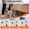 image:imageVEVOR 3 Step Ladder Folding Step Stool with Wide AntiSlip Pedal and Comfort Handgrip Lightweight 600 lbs Capacity Portable Steel Ladder MultiUse for Kitchen Home Household and Office Black1Step with Handle