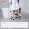 image:imageVEVOR 3 Step Ladder Folding Step Stool with Wide AntiSlip Pedal and Comfort Handgrip Lightweight 600 lbs Capacity Portable Steel Ladder MultiUse for Kitchen Home Household and Office Black1Step with Handle