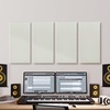 image:imageVEVOR 4 PCS Acoustic Panels 2 inch Thick 236 x 118 inch Fiberglass Sound Absorbing Panels Selfadhesive Soundproof Wall Boards for Studios Office Home TheaterMeeting Room GrayBeige
