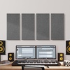image:imageVEVOR 4 PCS Acoustic Panels 2 inch Thick 236 x 118 inch Fiberglass Sound Absorbing Panels Selfadhesive Soundproof Wall Boards for Studios Office Home TheaterMeeting Room GrayGray