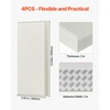 image:imageVEVOR 4 PCS Acoustic Panels 2 inch Thick 236 x 118 inch Fiberglass Sound Absorbing Panels Selfadhesive Soundproof Wall Boards for Studios Office Home TheaterMeeting Room GrayBeige