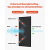 image:imageVEVOR 4 PCS Acoustic Panels 2 inch Thick 236 x 118 inch Fiberglass Sound Absorbing Panels Selfadhesive Soundproof Wall Boards for Studios Office Home TheaterMeeting Room GrayBlack