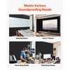 image:imageVEVOR 5 Pack Acoustic Panels with Self Adhesive 472 x 236 x 04 inch Sound Proof Foam Panels Polyester Fiber Soundproof Wall Panels High Density for Home Studio Office Theater CamelBlack  Stripes