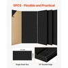 image:imageVEVOR 5 Pack Acoustic Panels with Self Adhesive 472 x 236 x 04 inch Sound Proof Foam Panels Polyester Fiber Soundproof Wall Panels High Density for Home Studio Office Theater CamelBlack  Stripes