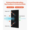 image:imageVEVOR 5 Pack Acoustic Panels with Self Adhesive 472 x 236 x 04 inch Sound Proof Foam Panels Polyester Fiber Soundproof Wall Panels High Density for Home Studio Office Theater CamelBlack  Stripes