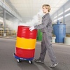 image:imageVEVOR 55 Gallon Heavy Duty Drum Dolly 1000lbs Load Capacity Barrel Dolly Cart Drum Caddy Non Tipping Hand Truck Capacity Dollies with Steel Frame 4 Swivel Casters Wheel for Warehouse Drum Handling4 SwivelBlue