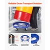 image:imageVEVOR 55 Gallon Heavy Duty Drum Dolly 1250lbs Load Capacity Barrel Dolly Cart Drum Caddy Non Tipping Hand Truck Capacity Dollies with Steel Frame 5 Swivel Casters Wheel for Warehouse Drum Handling4 SwivelBlue