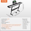 image:imageVEVOR 61 Folding Keyboard Bluetooth amp MIDI Portable Electronic Digital Foldable Piano with Sustain Pedal Touch Sensitive Lighted Keys Bag Rechargeable for Beginners Teens Adults White88 Key Black  with Stand