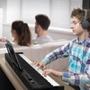 image:imageVEVOR 61 Folding Keyboard Bluetooth amp MIDI Portable Electronic Digital Foldable Piano with Sustain Pedal Touch Sensitive Lighted Keys Bag Rechargeable for Beginners Teens Adults White88 Key Black  with Headphones