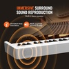 image:imageVEVOR 61 Folding Keyboard Bluetooth amp MIDI Portable Electronic Digital Foldable Piano with Sustain Pedal Touch Sensitive Lighted Keys Bag Rechargeable for Beginners Teens Adults White61 Key White  with Lighted Keys