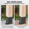 image:imageVEVOR 6x6 Post Base 2 Pcs Inner Size 59x555 inch  150x141 mm Post Brackets Heavy Duty Carbon Steel Decking Posts Wood Posts Brackets for Pavilion Deck Railing Support Deck Base Plate Black4x4 4pc
