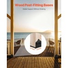 image:imageVEVOR 6x6 Post Base 2 Pcs Inner Size 59x555 inch  150x141 mm Post Brackets Heavy Duty Carbon Steel Decking Posts Wood Posts Brackets for Pavilion Deck Railing Support Deck Base Plate Black6x6 2pc