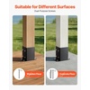image:imageVEVOR 6x6 Post Base 2 Pcs Inner Size 59x555 inch  150x141 mm Post Brackets Heavy Duty Carbon Steel Decking Posts Wood Posts Brackets for Pavilion Deck Railing Support Deck Base Plate Black4x4 10pc
