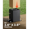 image:imageVEVOR 6x6 Post Base 2 Pcs Inner Size 59x555 inch  150x141 mm Post Brackets Heavy Duty Carbon Steel Decking Posts Wood Posts Brackets for Pavilion Deck Railing Support Deck Base Plate Black4x4 10pc