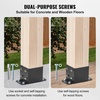 image:imageVEVOR 6x6 Post Base 2 Pcs Inner Size 59x555 inch  150x141 mm Post Brackets Heavy Duty Carbon Steel Decking Posts Wood Posts Brackets for Pavilion Deck Railing Support Deck Base Plate Black6x6 4pc