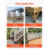 image:imageVEVOR 6x6 Post Base 2 Pcs Inner Size 59x555 inch  150x141 mm Post Brackets Heavy Duty Carbon Steel Decking Posts Wood Posts Brackets for Pavilion Deck Railing Support Deck Base Plate Black4x4 10pc