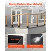 image:imageVEVOR 6x6 Post Base 4 Pcs Inner Size 56x56 inch  142x142 mm Post Brackets Heavy Duty Carbon Steel Decking Posts Wood Posts Brackets for Pavilion Deck Railing Support Deck Base Plate BlackFull Cover 4x4 4pc