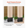 image:imageVEVOR 6x6 Post Base 4 Pcs Inner Size 56x56 inch  142x142 mm Post Brackets Heavy Duty Carbon Steel Decking Posts Wood Posts Brackets for Pavilion Deck Railing Support Deck Base Plate BlackFull Cover 4x4 4pc