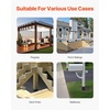 image:imageVEVOR 6x6 Post Base 4 Pcs Inner Size 56x56 inch  142x142 mm Post Brackets Heavy Duty Carbon Steel Decking Posts Wood Posts Brackets for Pavilion Deck Railing Support Deck Base Plate BlackFull Cover 6x6 4pc