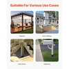 image:imageVEVOR 6x6 Post Base 4 Pcs Inner Size 56x56 inch  142x142 mm Post Brackets Heavy Duty Carbon Steel Decking Posts Wood Posts Brackets for Pavilion Deck Railing Support Deck Base Plate BlackFull Cover 4x4 8pc