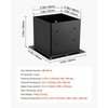 image:imageVEVOR 6x6 Post Base 4 Pcs Inner Size 56x56 inch  142x142 mm Post Brackets Heavy Duty Carbon Steel Decking Posts Wood Posts Brackets for Pavilion Deck Railing Support Deck Base Plate BlackFull Cover 4x4 4pc