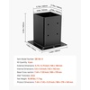 image:imageVEVOR 6x6 Post Base 4 Pcs Inner Size 56x56 inch  142x142 mm Post Brackets Heavy Duty Carbon Steel Decking Posts Wood Posts Brackets for Pavilion Deck Railing Support Deck Base Plate BlackFull Cover 6x6 4pc