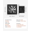 image:imageVEVOR 8 Inch Exhaust Fan 576 CFM High Velocity Wall Mount Vent Fan with OnOff Control Low Consumption Portable Ventilation Extractor for AtticGarageBasementWorkshopKitchen Chicken CoopBlack984 x 984 x 591 in