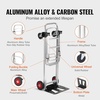 image:imageVEVOR Aluminum Folding Hand Truck 2 in 1 Design 400 lbs Capacity Heavy Duty Industrial Collapsible cart Dolly Cart with Rubber Wheels for Transport and Moving in Warehouse Supermarket Garden400 lbs