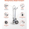 image:imageVEVOR Aluminum Folding Hand Truck 2 in 1 Design 400 lbs Capacity Heavy Duty Industrial Collapsible cart Dolly Cart with Rubber Wheels for Transport and Moving in Warehouse Supermarket Garden1000 lbs