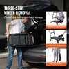 image:imageVEVOR Aluminum Folding Hand Truck 2 in 1 Design 400 lbs Capacity Heavy Duty Industrial Collapsible cart Dolly Cart with Rubber Wheels for Transport and Moving in Warehouse Supermarket Garden300 lbs