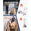 image:imageVEVOR Aluminum Folding Hand Truck 2 in 1 Design 400 lbs Capacity Heavy Duty Industrial Collapsible cart Dolly Cart with Rubber Wheels for Transport and Moving in Warehouse Supermarket Garden1000 lbs
