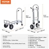image:imageVEVOR Aluminum Truck 2 in 1 800 lbs Load Capacity Heavy Duty Industrial Convertible Folding Hand Truck and Dolly Utility Cart Converts from Hand Truck to Platform Cart with Rubber Wheels800 lbs