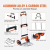 image:imageVEVOR Aluminum Truck 2 in 1 800 lbs Load Capacity Heavy Duty Industrial Convertible Folding Hand Truck and Dolly Utility Cart Converts from Hand Truck to Platform Cart with Rubber Wheels309 lbs